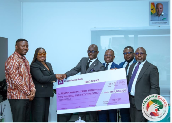 Mrs. Darko-Opoku also emphasized the vital role of corporate institutions in complementing government’s vision of building a resilient healthcare system. She lauded First Atlantic Bank for setting an example of purposeful corporate citizenship and reaffirmed the Fund’s commitment to ensuring that every contribution goes toward saving lives and creating lasting impact.