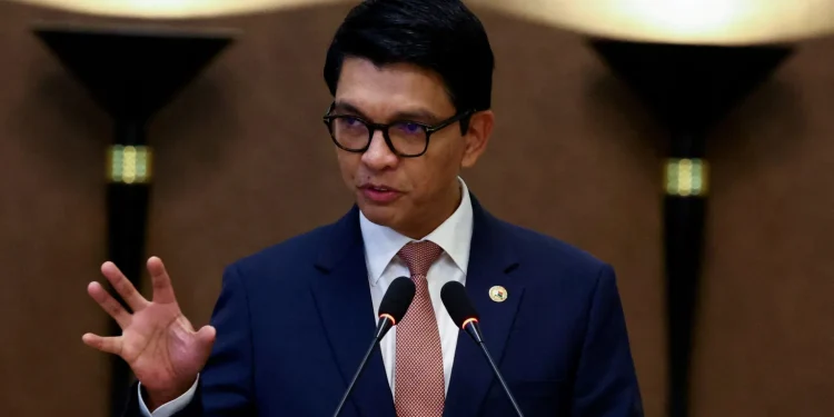 Madagascar's President Andry Rajoelina pictured last week - he has not been seen since last Wednesday, October 8