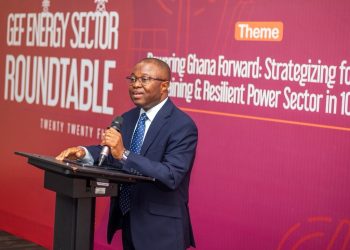 Atta Gyan, DMD, Operations and Support Functions, Fidelity Bank, delivering the keynote address at the GEF Energy Roundtable 2025