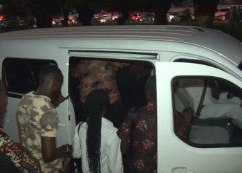 Passengers trying to board trotro