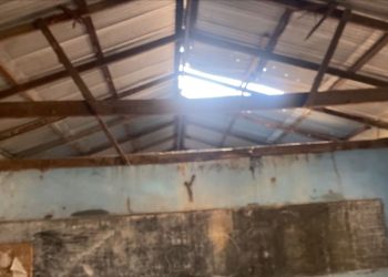 Roof of classroom at Abutia Kpota E.P. Basic and JHS ripped off