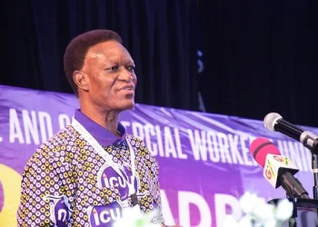 General Secretary of ICU–Ghana, Morgan Ayawine