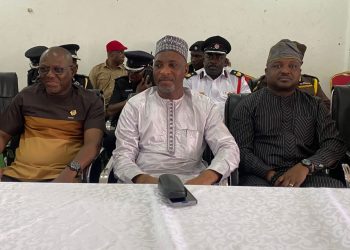Muntaka Mubarak, Interior Minister, in light mauve attire