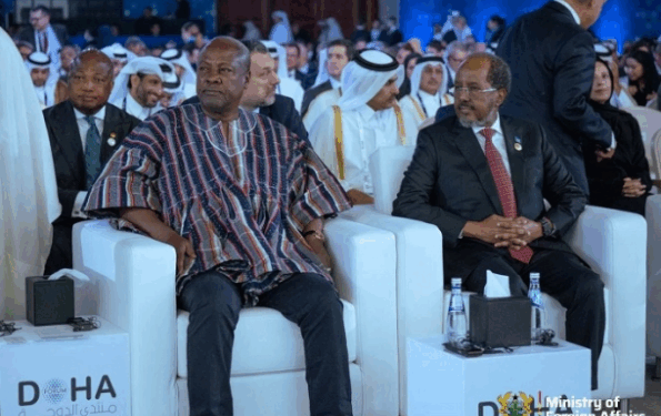 President John Dramani Mahama in smock