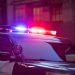High quality stock photo of a police siren light on the street in San Francisco.