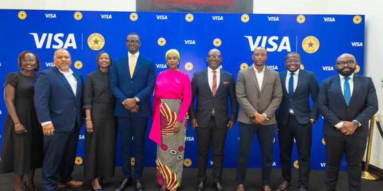 From Left-Right: Irene Auma, Head of Risk Sub-Saharan Africa Visa, Adam Clark, Vice President Applied Cryptography, Visa
Clara B. Arthur CEO GhiPSS, Owureku Asare, Ag. Head of Fintech & Innovation Bank of Ghana, Aminata Kane Senior Vice President/Group Country Manager West & Central Africa Visa, Daniel S. Klu, Ag. Head of Information Security, Bank of Ghana
Abdul-Razak Baba, Deputy CEO GIPC, Fabrice Konan, Country Manager Visa Ghana, Chidozie Arinze, Senior Director & Head of Government Affairs, West & Central Africa Visa
