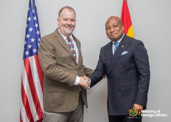 Acting US Ambassador to Ghana, Rolf Olson (Left) and Samuel Okudzeto Ablakwa (Right)