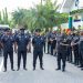 Inspector-General of Police (IGP), Christian Tetteh Yohuno with promoted officers