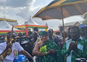Ashanti Regional Best Farmer, Emmanuel Obeng Opoku Opare, with Ashanti Regional Minister , Dr Frank Amoakohene