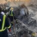 Fire service officials at the accident scene