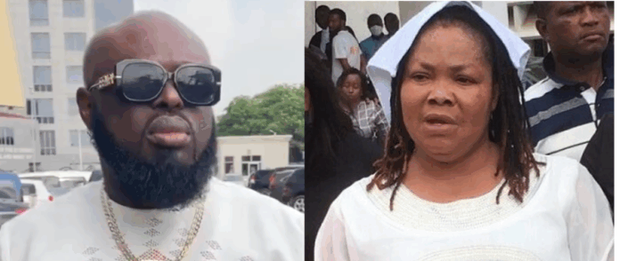 Emmanuel Appiah Fumum, (left), Evangelist Patricia Asieduaa (right),