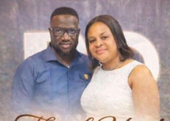 Lilian Owusu, the widow of the late former Deputy Finance Minister Dr. John Ampontuah Kumah, with her new husband
