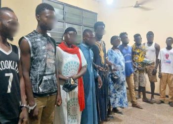 Some of the arrested suspects