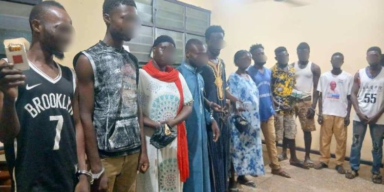 Some of the arrested suspects