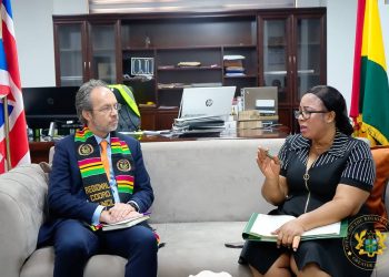 British High Commissioner to Ghana, His Excellency Christian Rogg with Greater Accra Regional Minister, Linda Ocloo