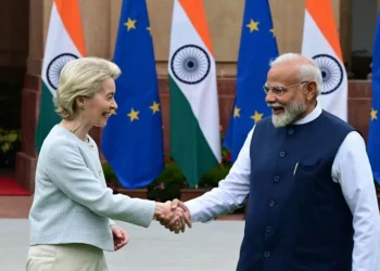 European Commission President Ursula von der Leyen (left) with Indian Prime Minister Narendra Modi earlier this year. India and the EU have been negotiating a free trade deal on and off for nearly two decades