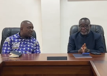 Ghana’s Chief Justice, Justice Paul Baffoe-Bonnie [Right], with Director General of GTEC, Prof. Ahmed Abdulai Jinapor, [Left]