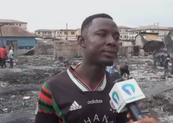 One of the affected fire victims