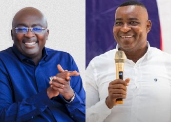 former Vice President Dr. Mahamudu Bawumia (left) and Ashanti Regional Chairman of the New Patriotic Party (NPP), Bernard Antwi Boasiako (right)