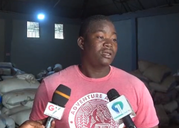 Rice farmer, Jacob Asamari