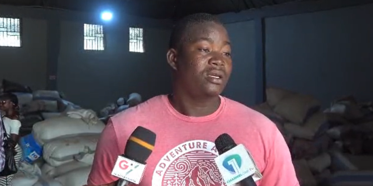 Rice farmer, Jacob Asamari