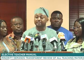 Old Tafo MP, Vincent Ekow Assafuah addressing the press