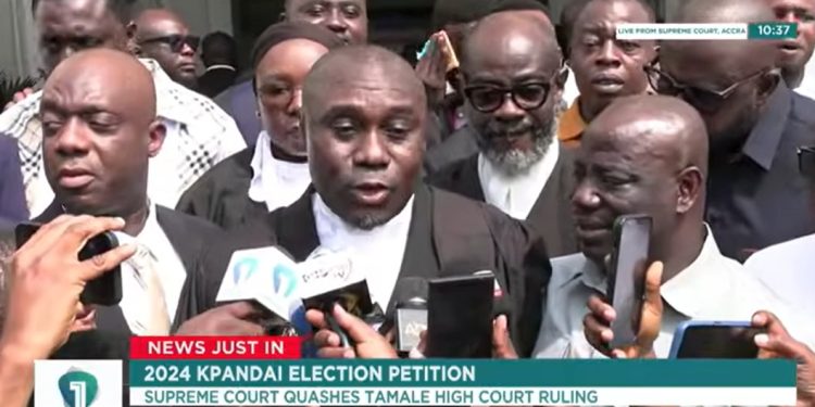 Director of Legal Affairs of the New Patriotic Party (NPP), Gary Nimako Marfo (speaking)