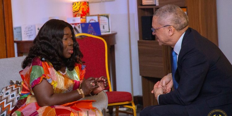 The Minister for Trade, Agribusiness and Industry, Elizabeth Ofosu-Adjare, with the British High Commissioner to Ghana, Dr Christian Rogg.