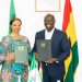 AfDB’s outgoing Country Manager in Ghana, Eyerusalem Fasika(left), Minister for Finance, Dr Cassiel Ato Forson(right)