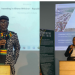 from left): H.E. High Commissioner Alhaji Harruna Attah drives home a point; Ms. Katrina Amupolo (Manager: MSME Market Access and Export Promotion at Namibia Investment Promotion and Development Board) at the November in Namibia Business Forum