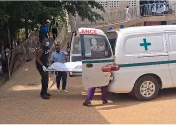 Dead body being transported to the morgue