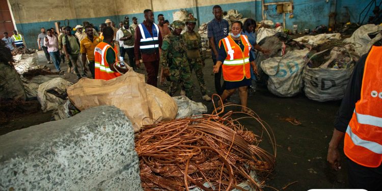Greater Accra Regional Coordinating Council and the Accra Metropolitan Assembly inspecting NN Est Metal Company Ltd and BlancoMet Recycling