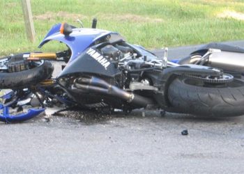 File Photo: A motorcycle involved in an accident