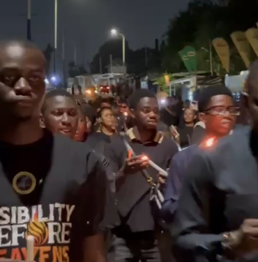 UNIMAC-IJ students during the vigil procession