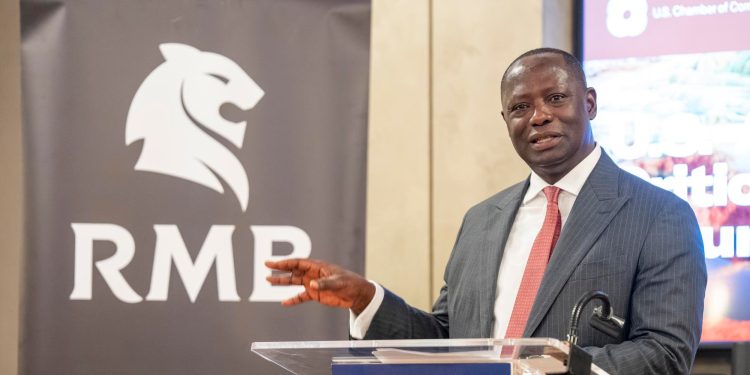 Emmanuel Armah-Kofi Buah (C), minister for lands & natural resources, Republic of Ghana, speaks during the Africa Critical Minerals Forum Reception at the U.S. Chamber of Commerce in Washington, DC, USA, 14 October, 2025. Photo by Jason Hornick / © U.S. Chamber of Commerce