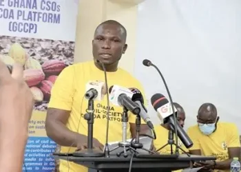Francis Teinor, President of the Mankrong Cocoa Cooperative Farmers’ Association