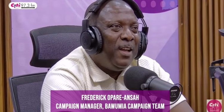 Campaign Manager of the Dr Mahamudu Bawumia Campaign Team, Frederick Opare-Ansah