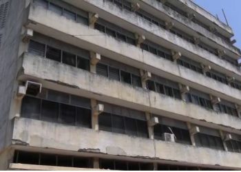Deteriorated Ministries building in Cape Coast