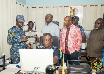 Dr. Ato Forson with customs officials