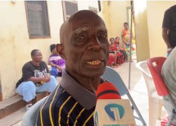 Head of the family James Adotey Addo of Constance Nyarko (Yaa Yaa) one of the victims of the Burkina Faso terrorist attack