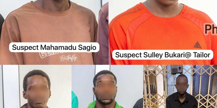 The arrested suspects