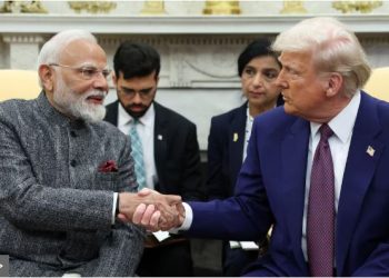 Indian Prime Minister Narendra Modi meets with U.S. President Donald Trump at the White House