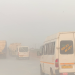 A shot of the dusty Accra-Tema Motorway stretch