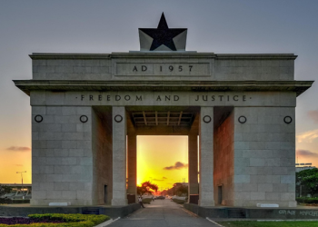 The Independence Arch of Ghana. Photograph: Felix Lipov/ www.vecteezy.com