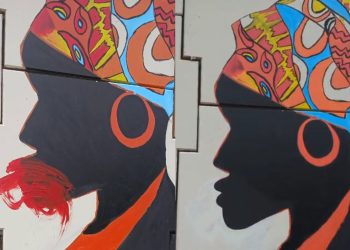 Defaced Artwork (left) and Restored Artwork (right)