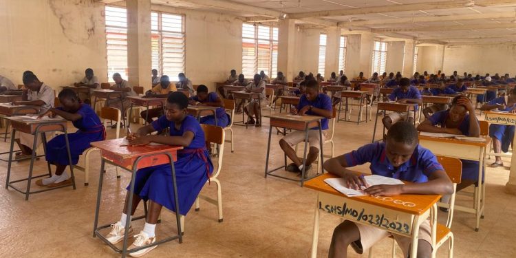 File Image of students writing BECE