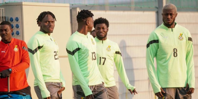 File Photo of Black Stars training