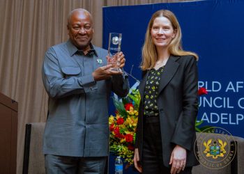 President John Dramani Mahama [left]