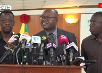 Ranking Member on the Lands and Natural Resources Committee, Kwaku Ampratwum-Sarpong (middle)