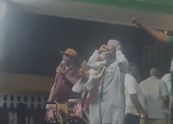 Baba Jamal at the rally